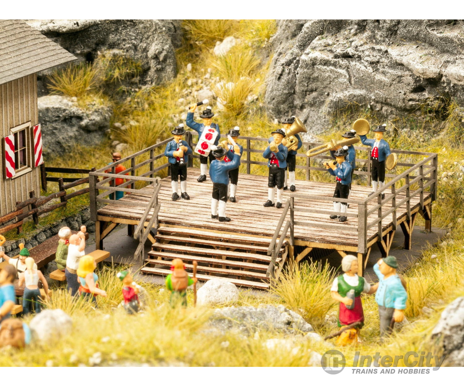 Noch 66826 HO Event Stage with micro-sound Brass Band Structures
