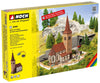Noch 66906 HO Church ’St George’ with micro-sound Bell Ringing Structures