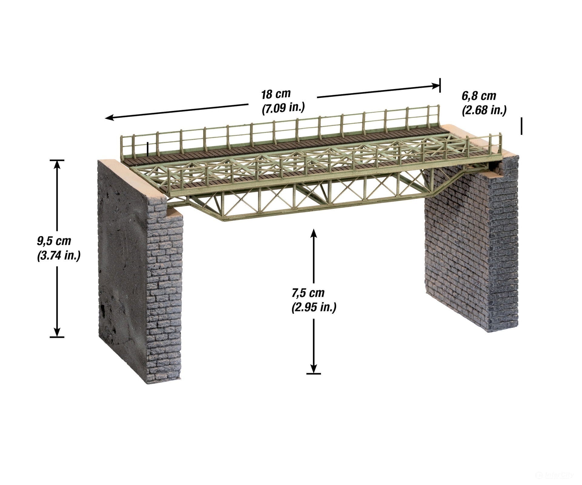 Noch 67024 HO Bridge Track Straight Tunnels & Bridges