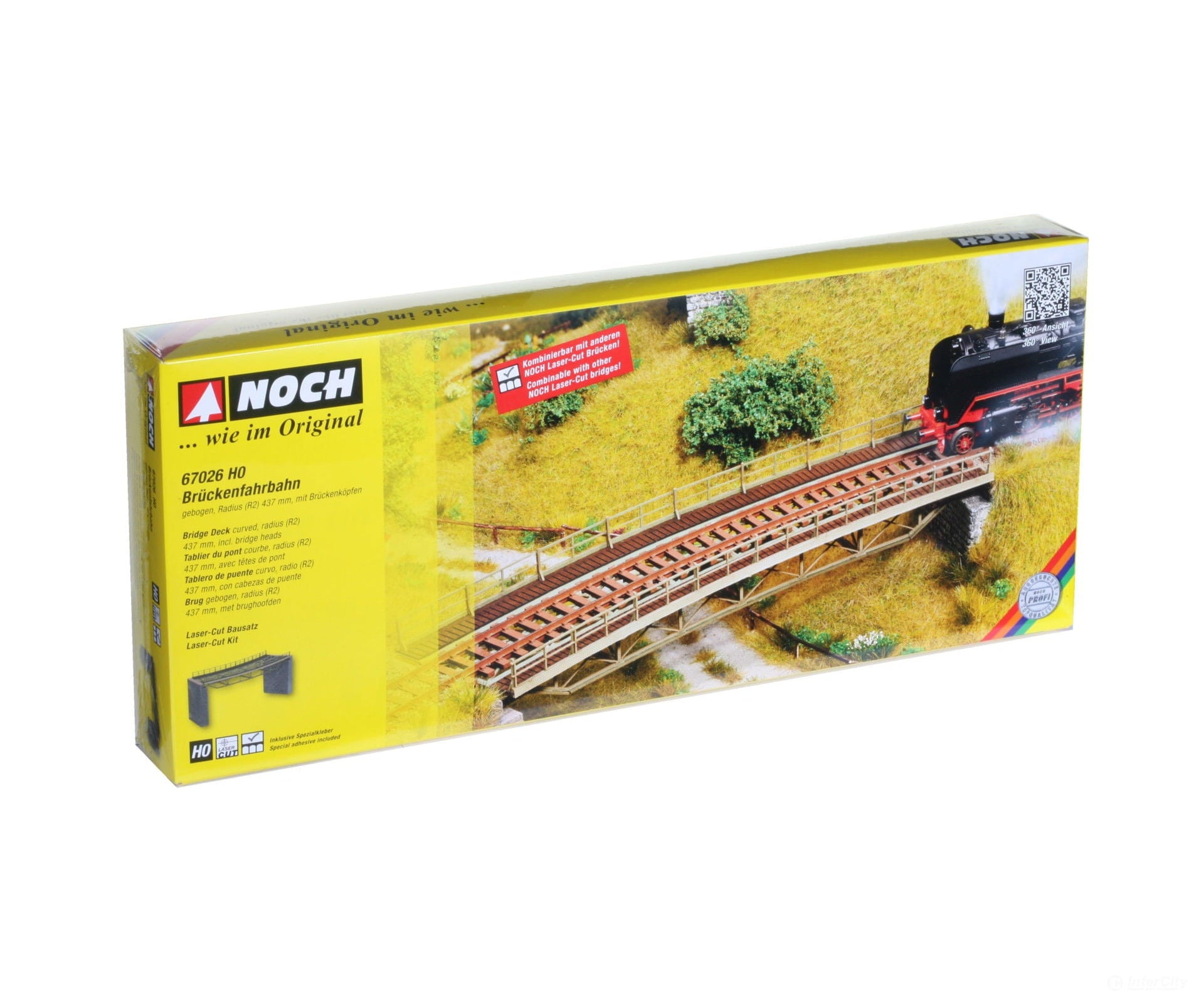Noch 67026 HO Bridge Track Curved Tunnels & Bridges