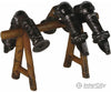 Noch Ho 13623 Steam Heating Coupler/Hose Connection Set -- 3 Line Hoses & Stand Scenery Details