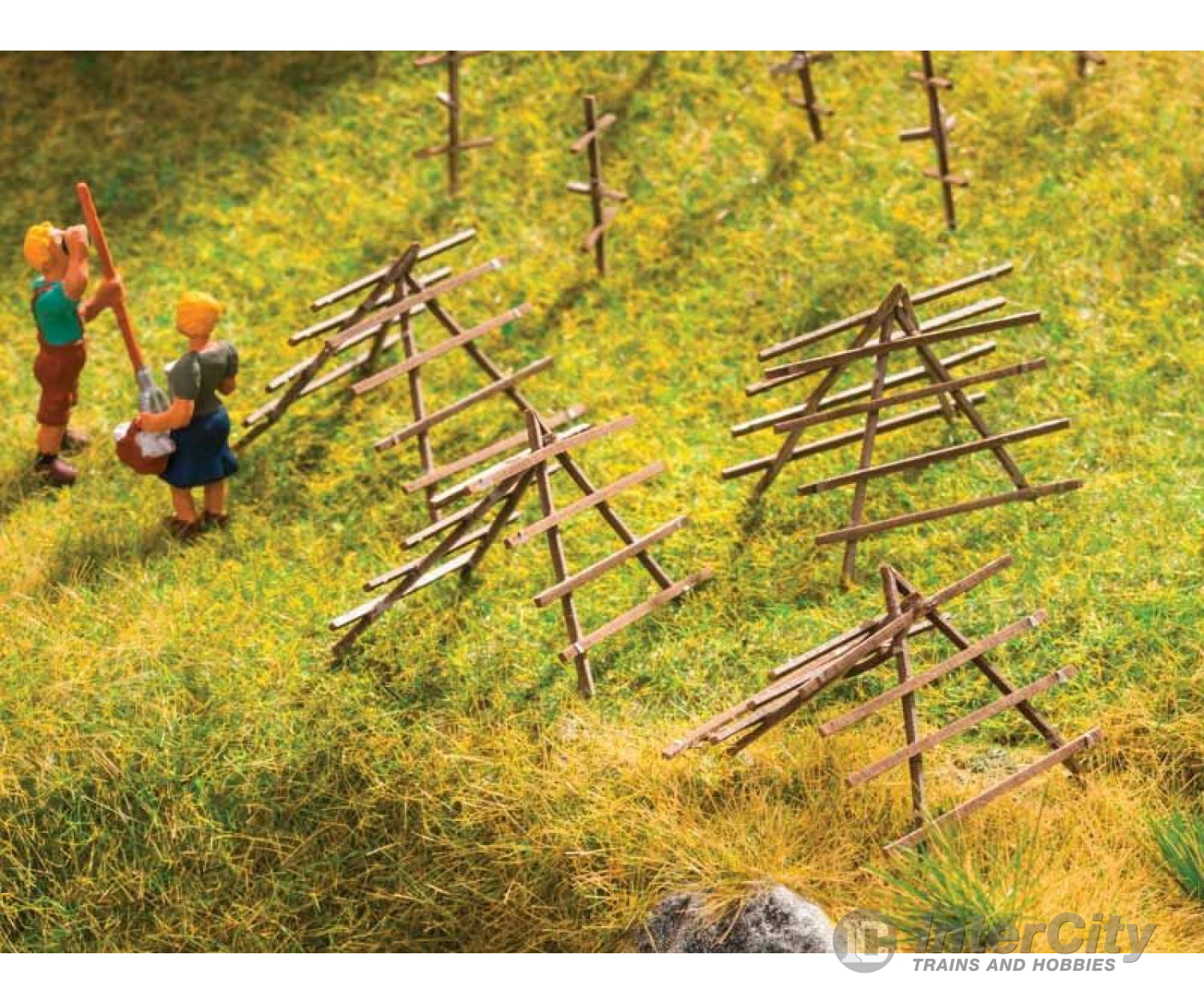 Noch Ho 14251 Hay-Drying Racks - Laser-Cut Minis -- 44 Assorted Pieces Scenery Details