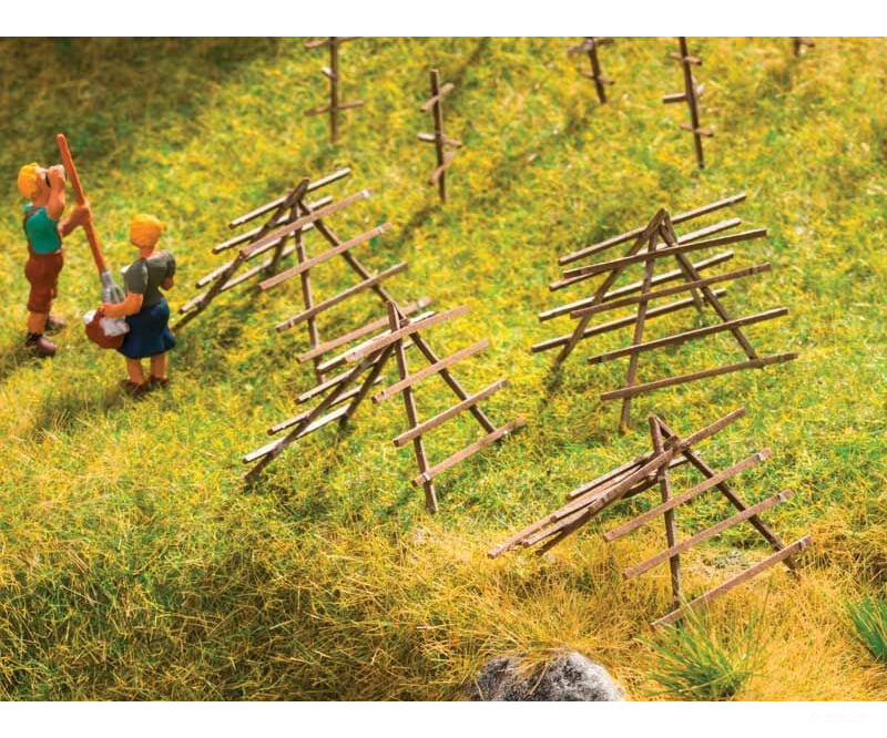 Noch Ho 14251 Hay-Drying Racks - Laser-Cut Minis -- 44 Assorted Pieces Scenery Details