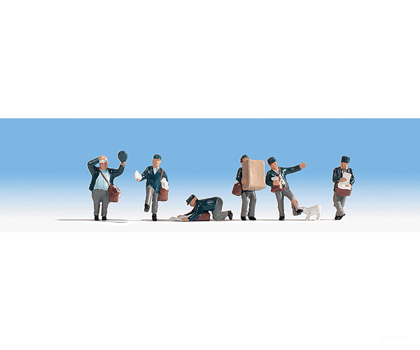 Noch Ho 15085 Mail/Postal Carriers -- Pkg(6) Figures