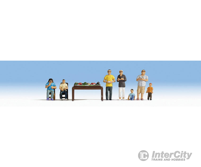 Noch Ho 15596 Model Railroaders W/Layout -- Pkg(7) Figures