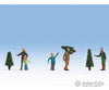 Noch Ho 15927 Christmas Tree Lot Figures -- 5 People 3 Trees