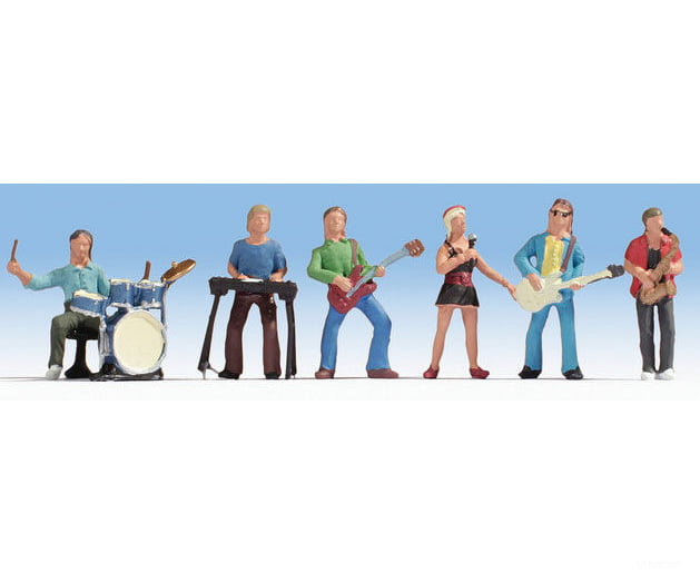 Noch N 36839 Recreation & Sports -- Rocknroll Band Pkg(6) Figures