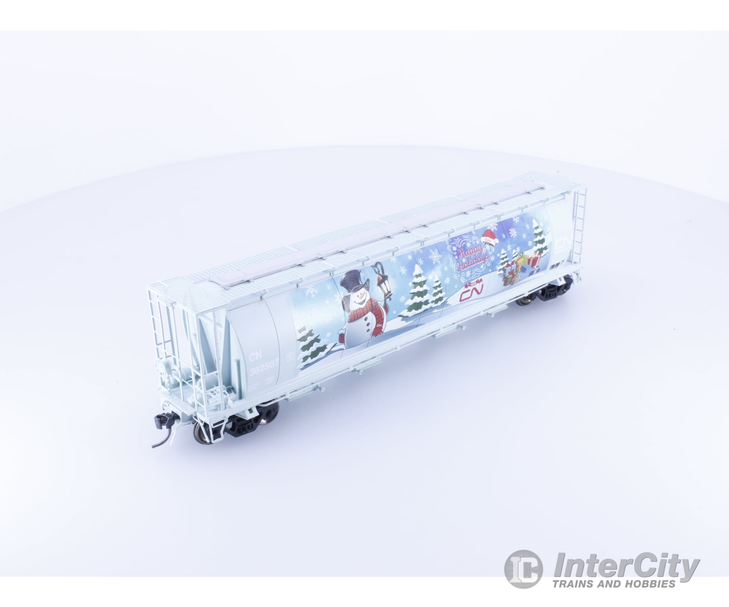 North American Railcar Corporation 11-35090001-02 HO Happy Holidays 4 Bay Hopper Car Snowman Canadian National (CN)