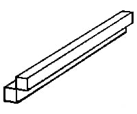 Northeastern Scale Lumber A 593 Corner Posts - 1/8 x 24’’ (Overall Dimensions) - Scratch Building Supplies