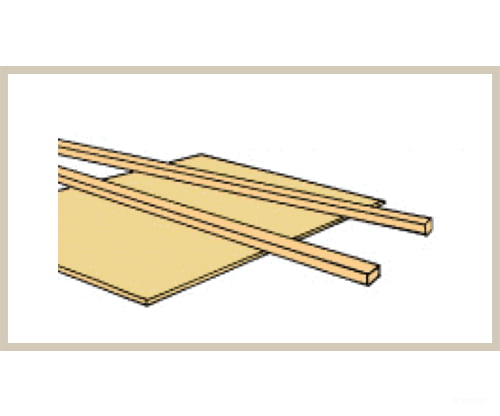 Northeastern Scale Lumber HO 3012 2’’ (.024’’) HO Scale Lumber (Actual Length per Piece 11’’) - 2 x 4’’ 5.1 x 10.2cm