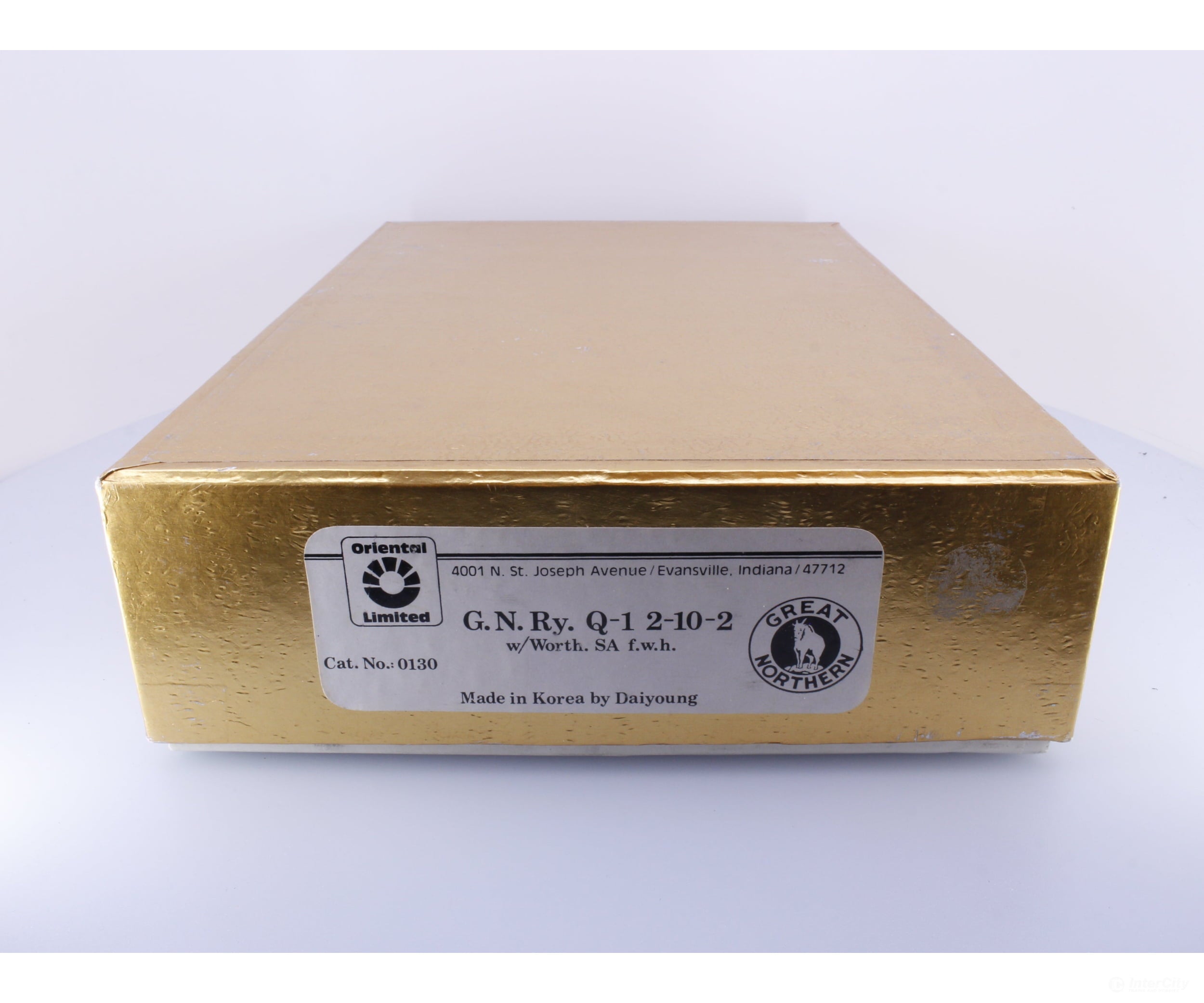 Oriental Limited 0130 HO Brass Q-1 2-10-2 with Worth SA F.W.H Steam Locomotive Great Northern (GN) Analog DC Locomotives