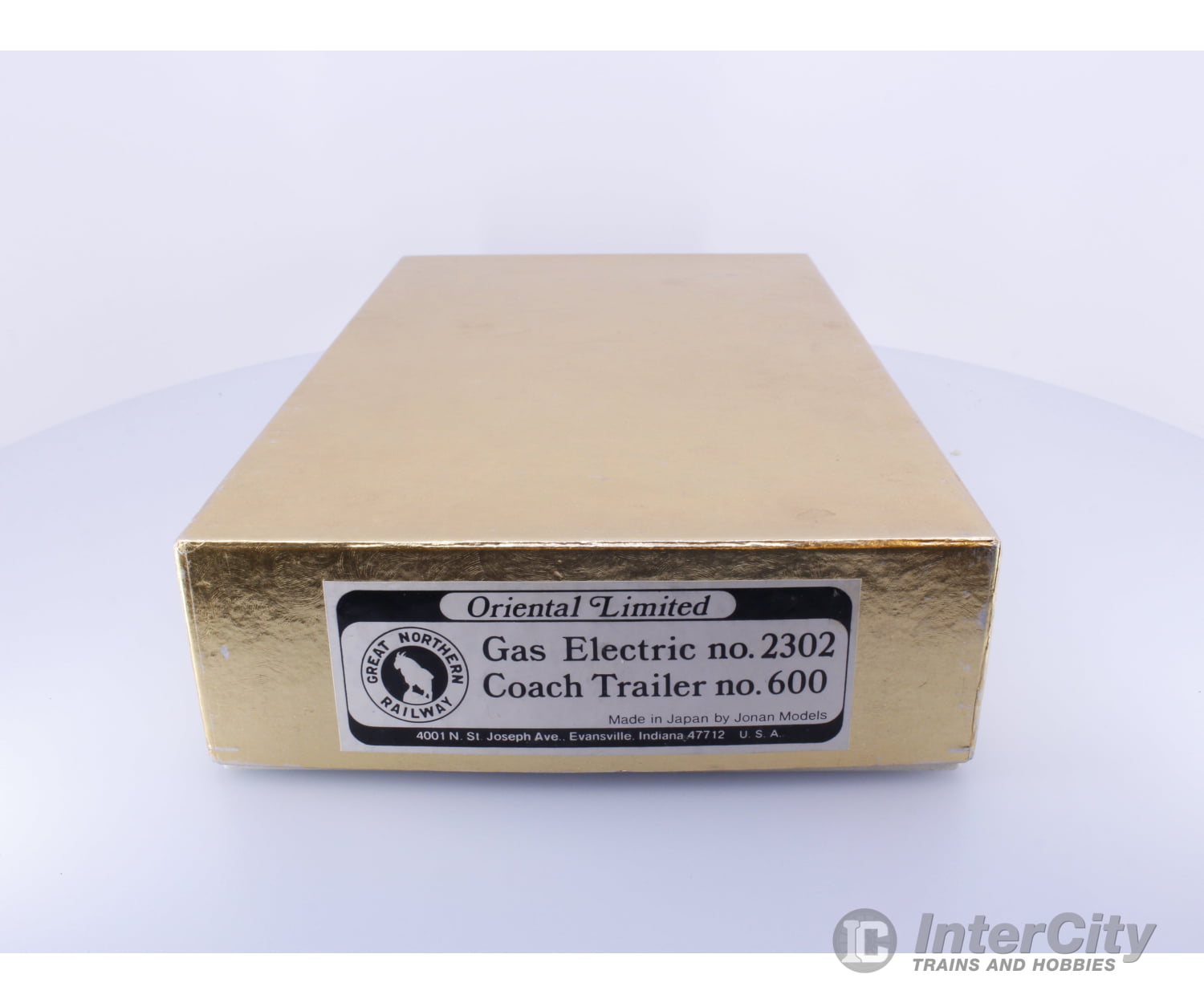 Oriental Limited GECT HO Brass Gas Electric 2302 and Coach Trailer 600 Great Northern (GN) 2302 Analog DC Locomotives