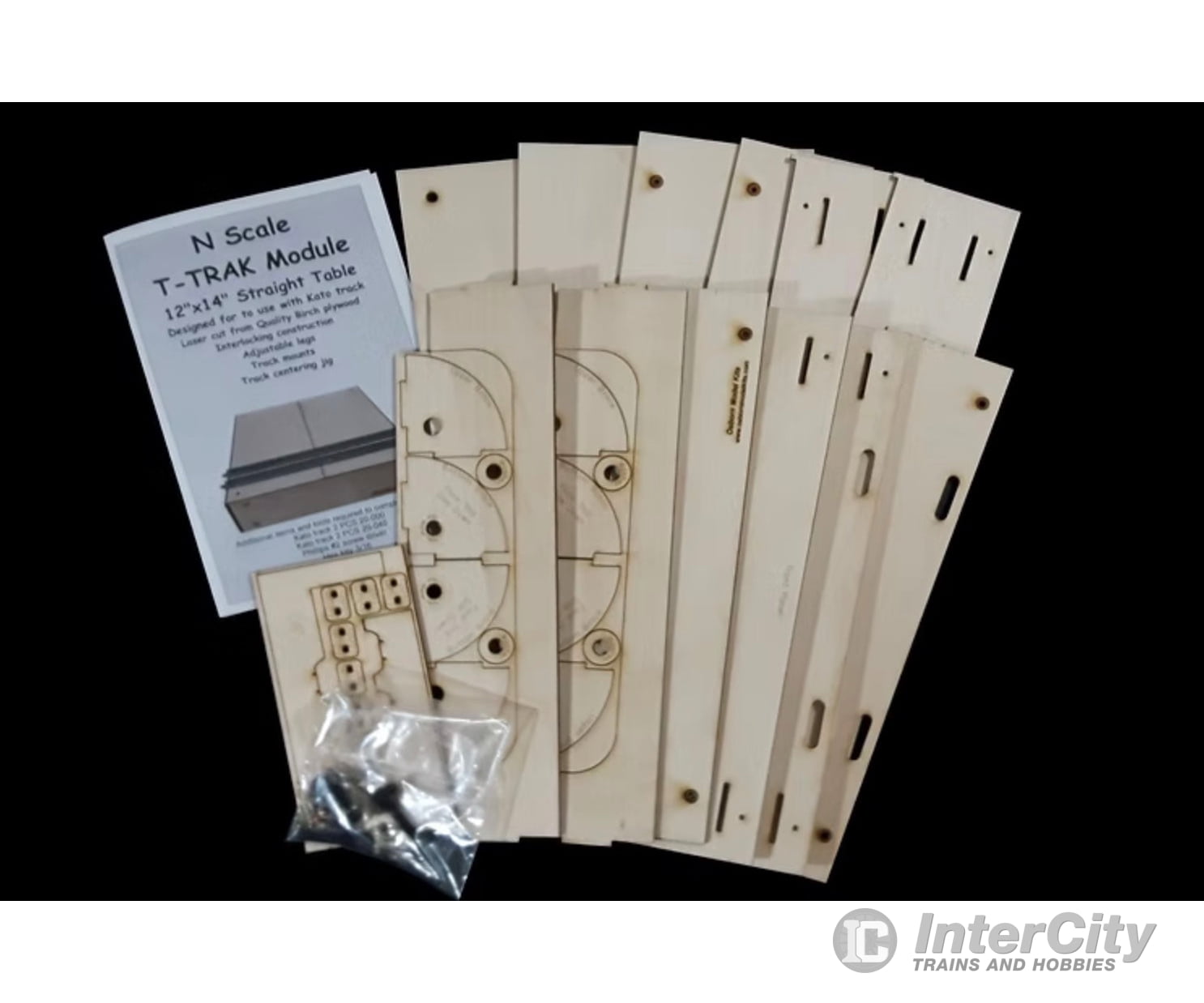Osborn Models 3134 N T-Trak Straight Module Kit - 12’’ x 14’’ Layout Kits