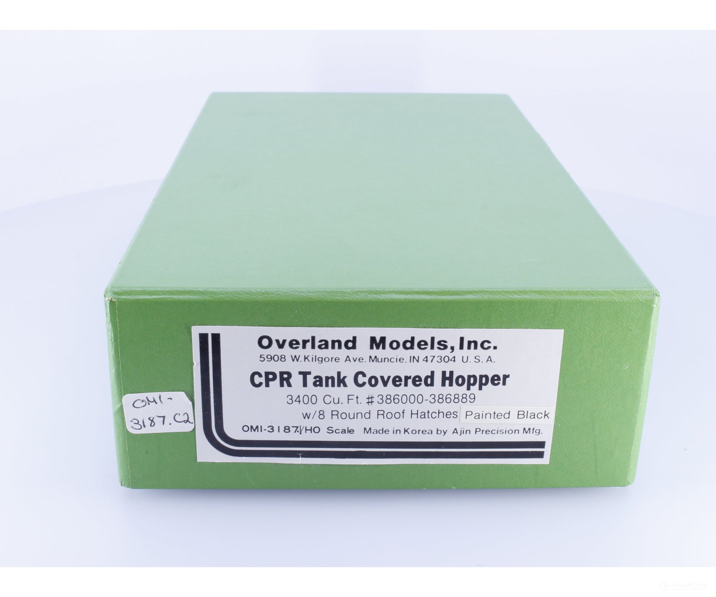 Overland 3187 HO Brass Tank Covered Hopper 8 Round Roof Hatches Painted Black Canadian Pacific (CP) - Freight Cars