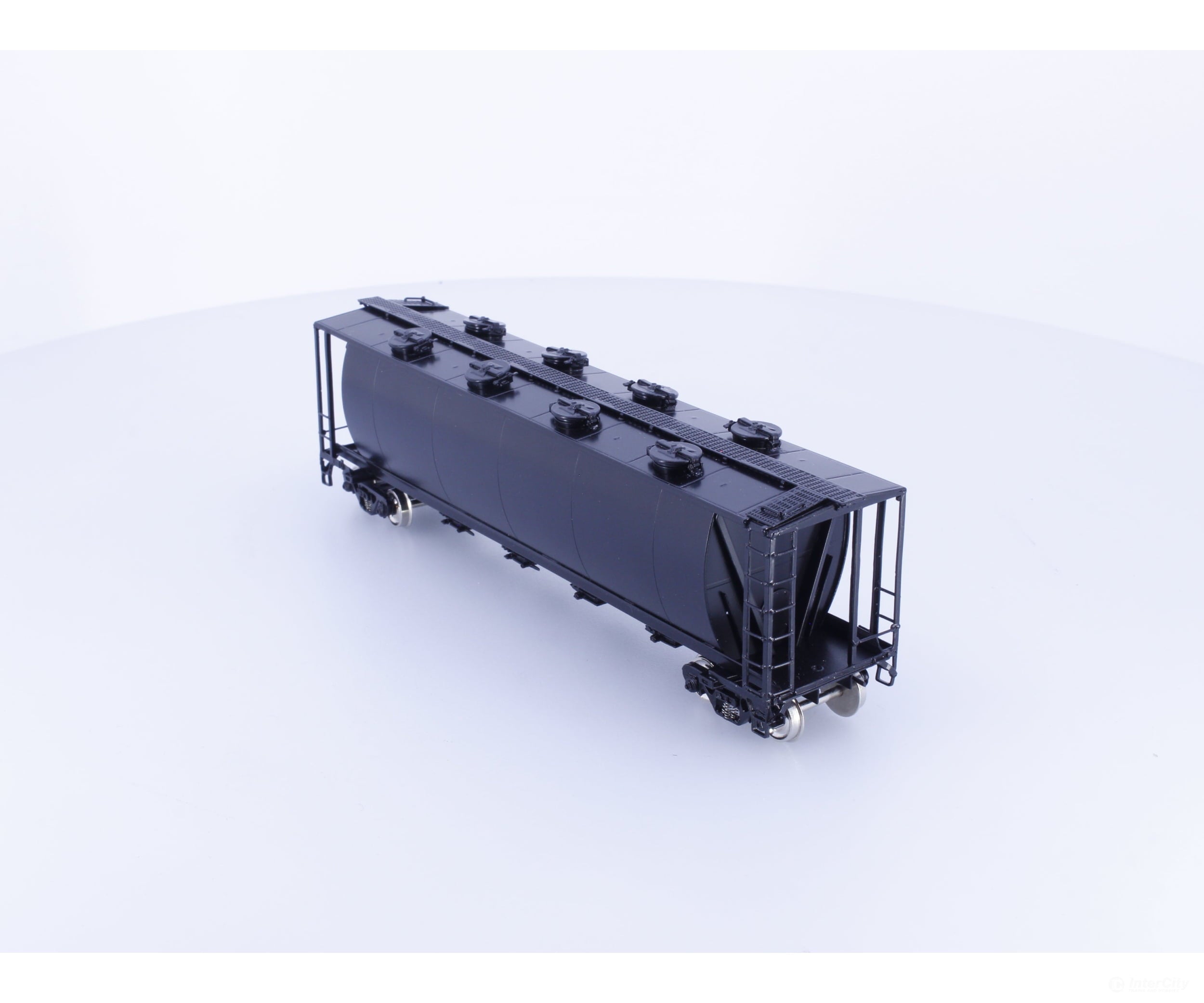 Overland 3187 HO Brass Tank Covered Hopper 8 Round Roof Hatches Painted Black Canadian Pacific (CP) - Freight Cars
