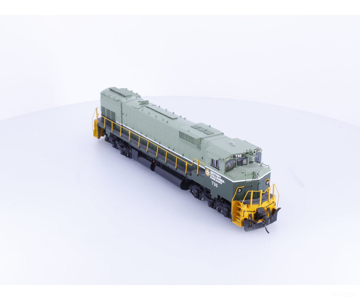 Overland 6701.1 HO Brass C630 Wide Nose Diesel Locomotive BC Rail (BCOL) 730 Analog DC - Locomotives