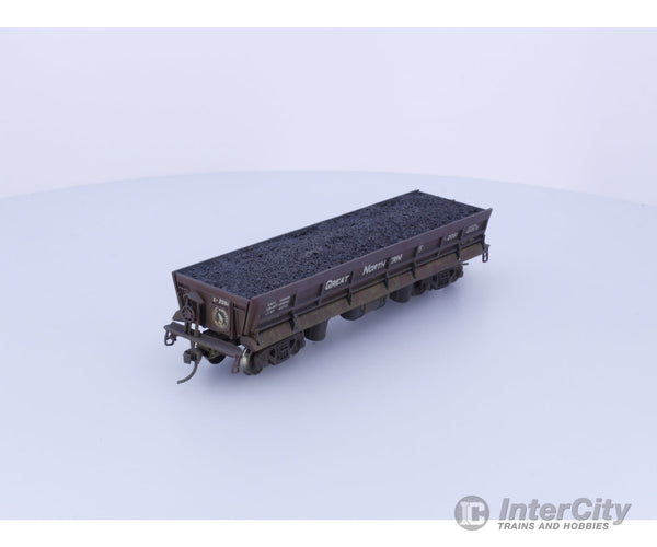 Overland OMI-1317 HO Brass Side Dump Car Paccar Prof. Custom Weathered with Load Great Northern (GN) 2061 Freight Cars