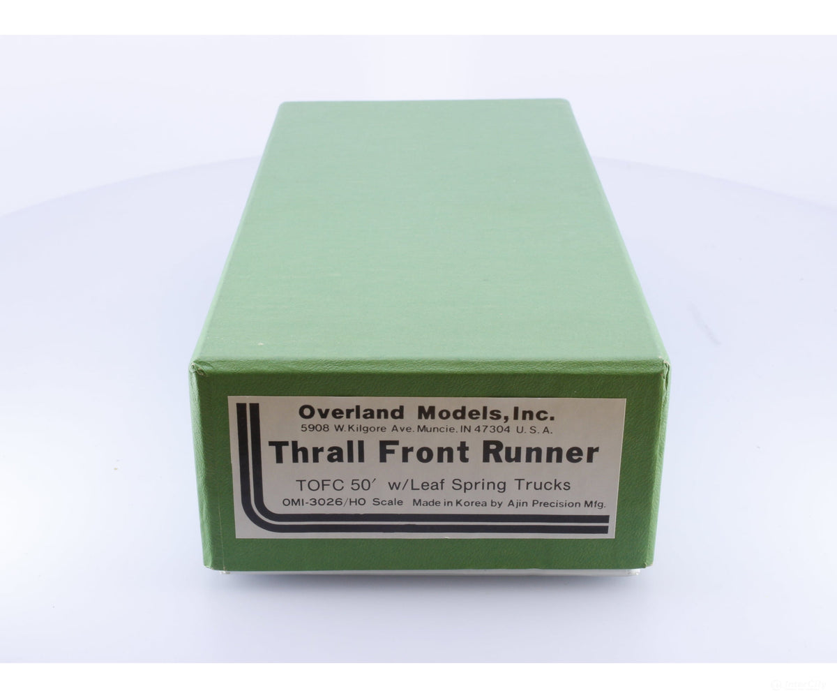 Overland OMI-3026 HO Brass Thrall Front Runner TOFC 50’ w/Leaf Spring Trucks - Freight Cars
