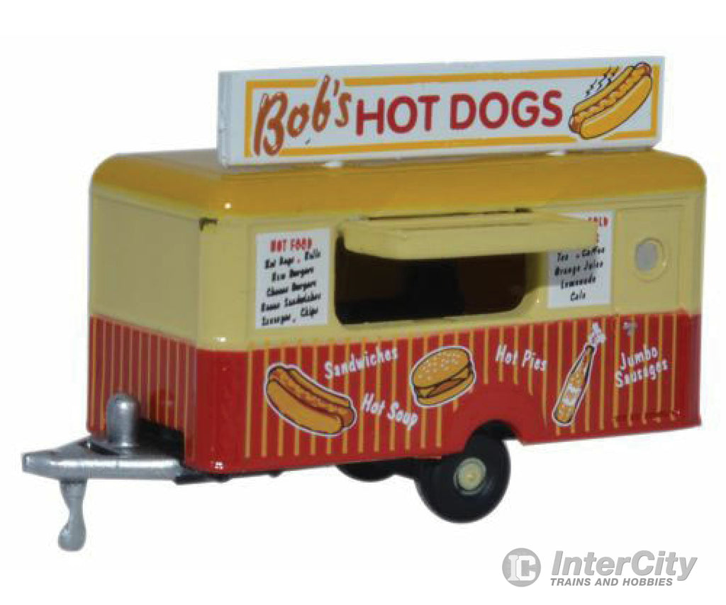 Oxford Diecast N Ntrail001 Concession Trailer - Assembled -- Bobs Hot Dogs (Beige Red) Cars & Trucks