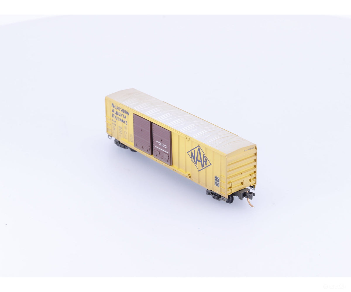Pacific Western Rail Systems 030 91 015 N 50’ Double Door Box Car Rib Sides Northern Alberta Railway (NAR) 050169