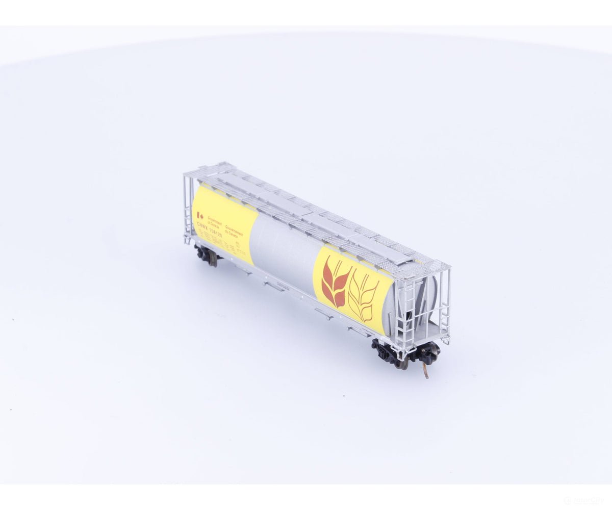 Pacific Western Rail Systems 1013-1F N 4 Bay Cylindrical Hopper Government of Canada (CNWX) 108120 - Freight Cars