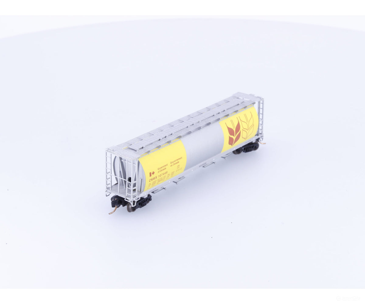 Pacific Western Rail Systems 1013-1K N 4 Bay Cylindrical Hopper Government of Canada (CNWX) 107449 - Freight Cars