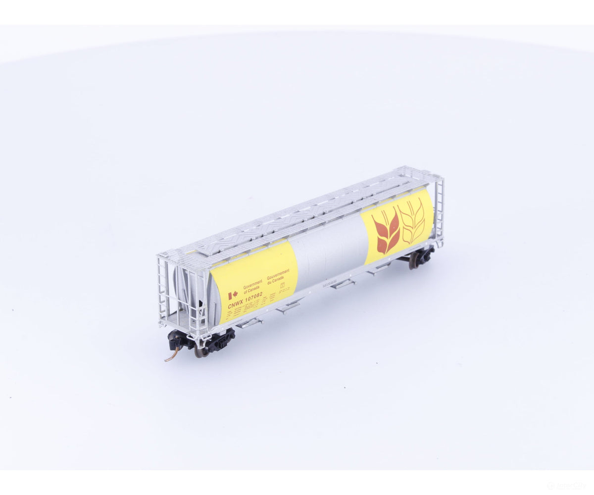 Pacific Western Rail Systems 1013-1L N 4 Bay Cylindrical Hopper Government of Canada (CNWX) 107082 - Freight Cars