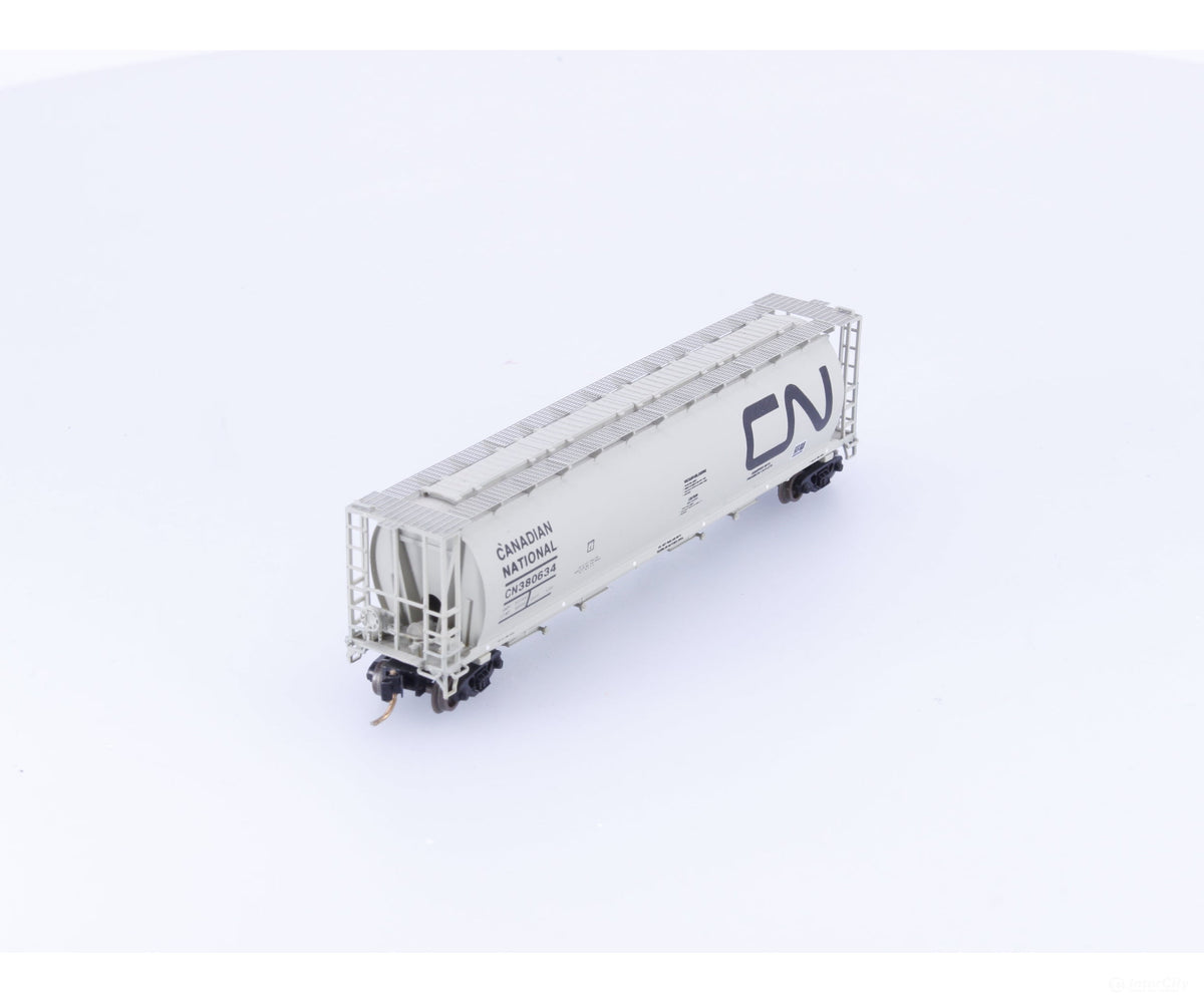 Pacific Western Rail Systems 1014-1A N 4 Bay Cylindrical Hopper Canadian National (CN) 380634 - Freight Cars