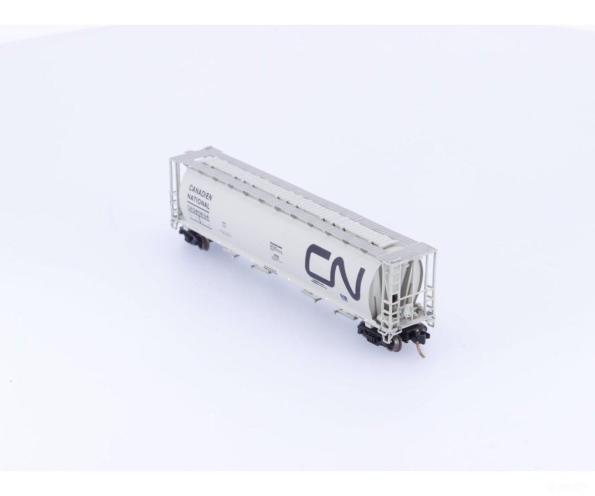Pacific Western Rail Systems 1014-1A N 4 Bay Cylindrical Hopper Canadian National (CN) 380634 - Freight Cars