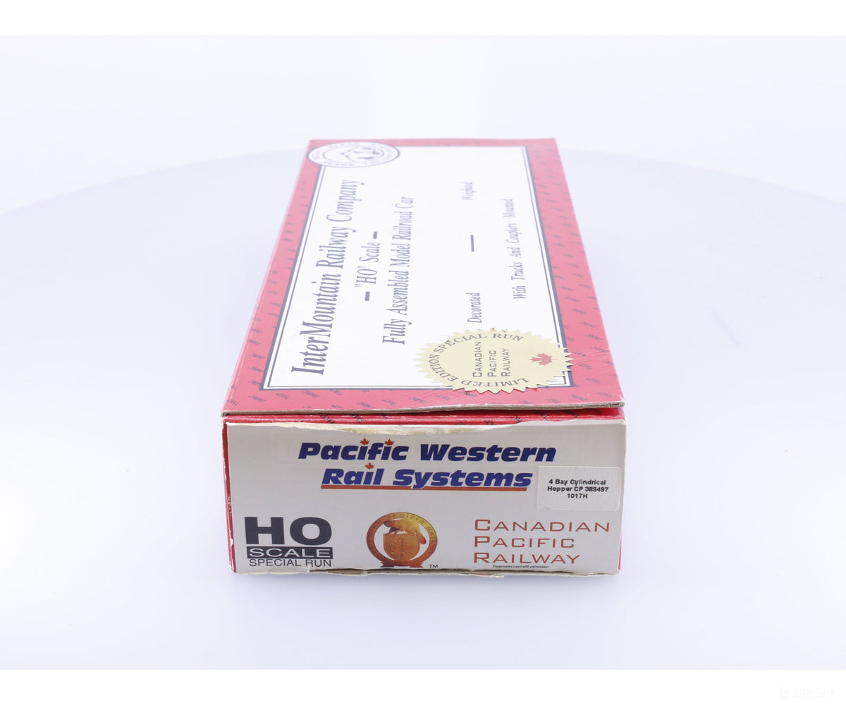 Pacific Western Rail Systems 1017H HO 4 Bay Cylindrical Hopper Weathered and Graffiti Canadian Pacific (CP) 388497
