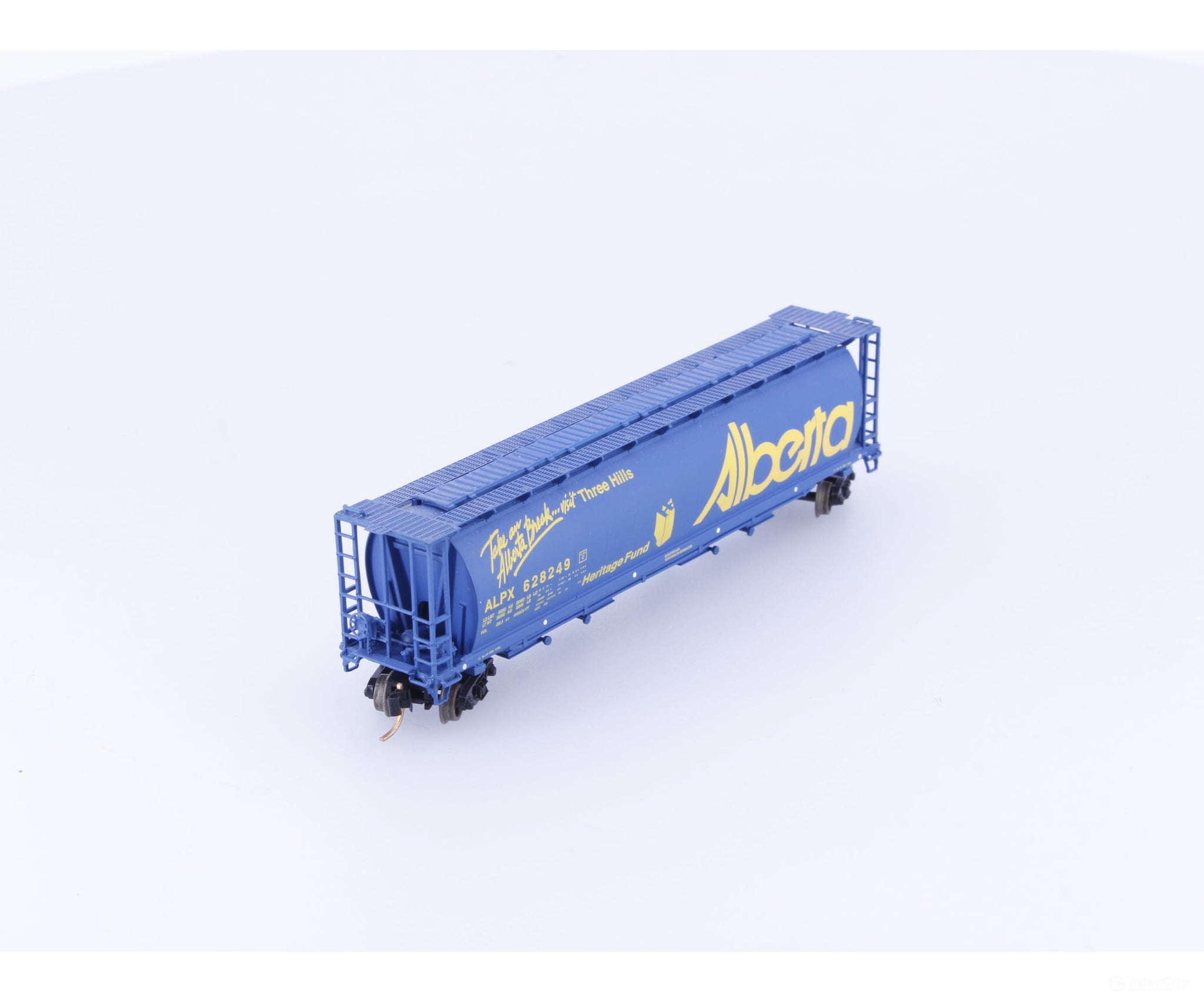 Pacific Western Rail Systems 1102D N 4 Bay Cylindrical Hopper Alberta Break Three Hills (APLX) 628249 - Freight Cars