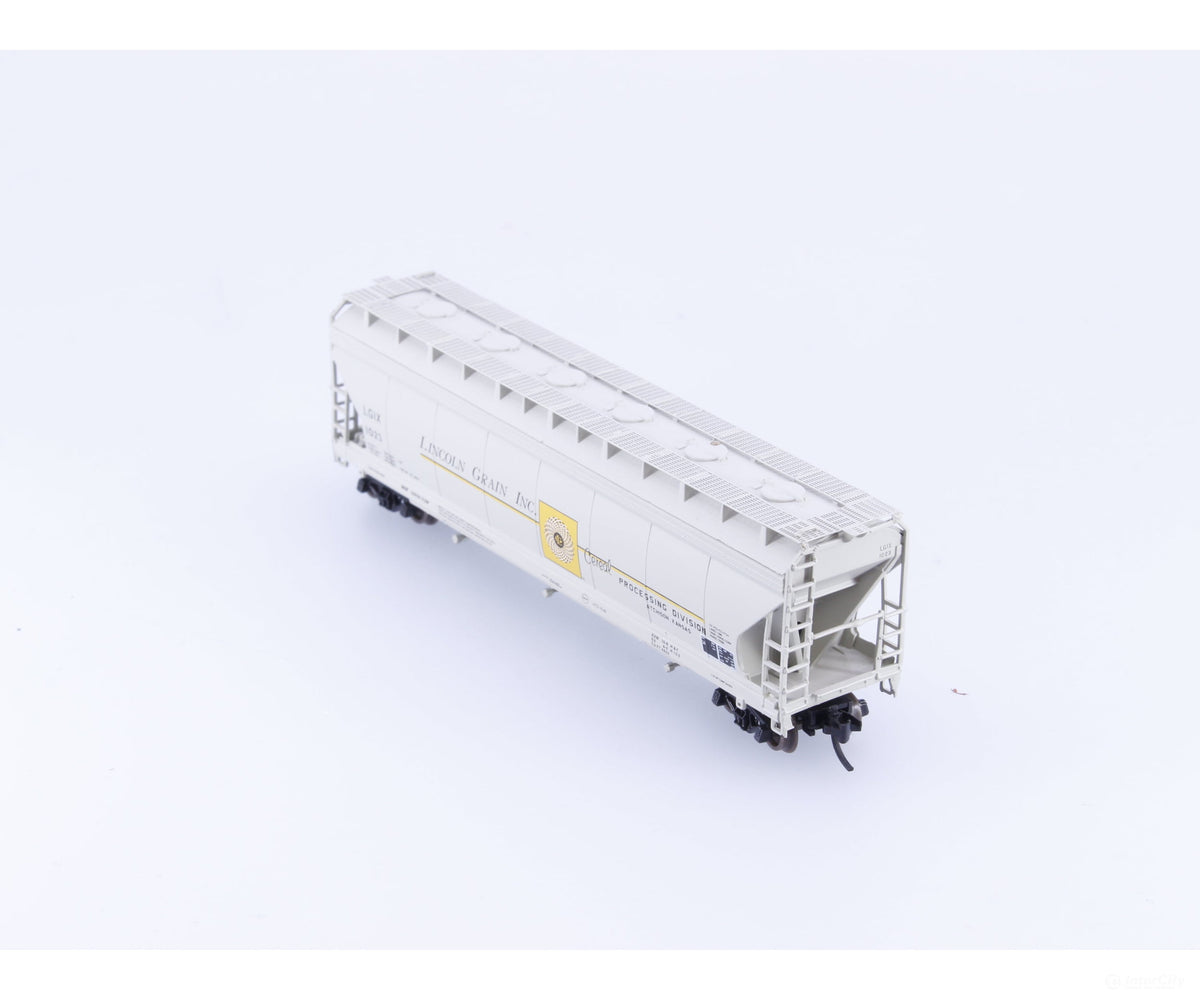Pacific Western Rail Systems 1119A N 3 Bay ACF Covered Hopper Lincoln Grain (LGIX) 1023 - Freight Cars