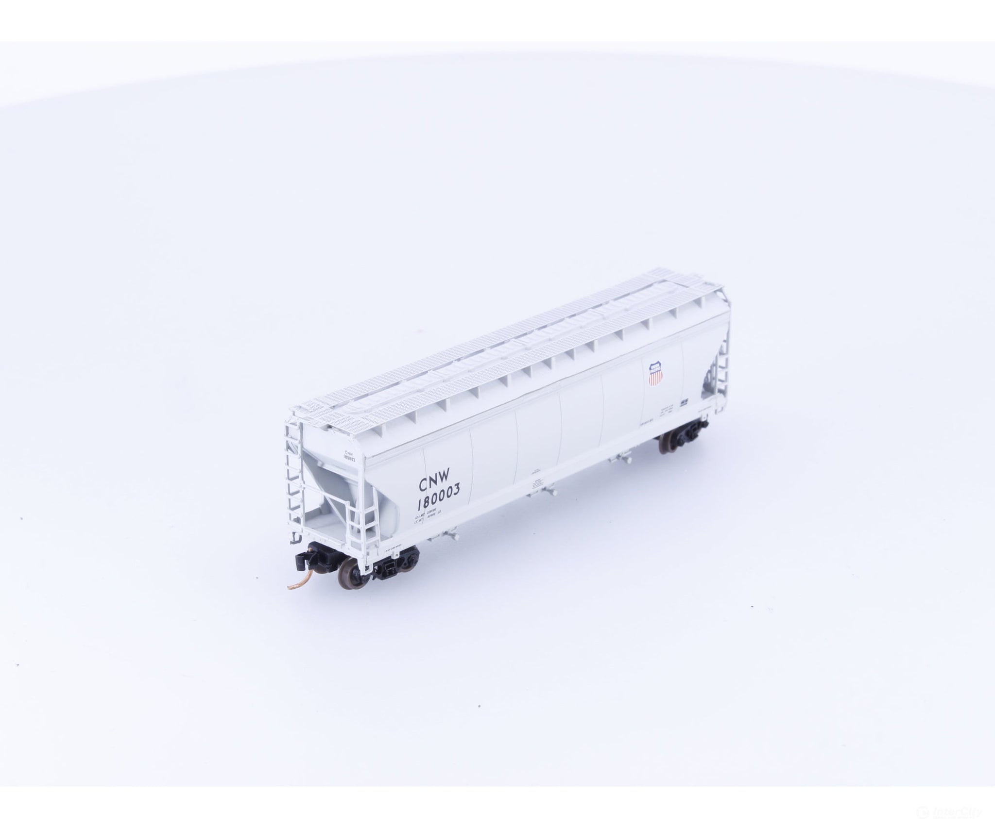 Pacific Western Rail Systems 1124P N 3 Bay ACF Covered Hopper Chicago and North Western (CNW) 180003 - Freight Cars