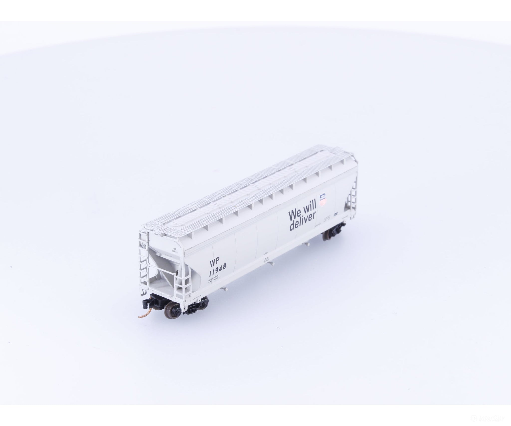 Pacific Western Rail Systems 1124W N 3 Bay ACF Covered Hopper Western Pacific (WP) 11948 - Freight Cars