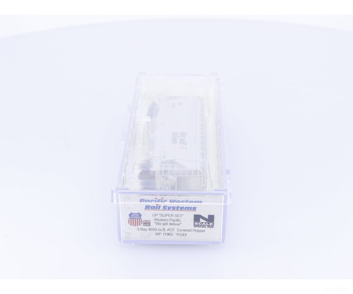 Pacific Western Rail Systems 1124X N 3 Bay ACF Covered Hopper Western Pacific (WP) 11963 - Freight Cars