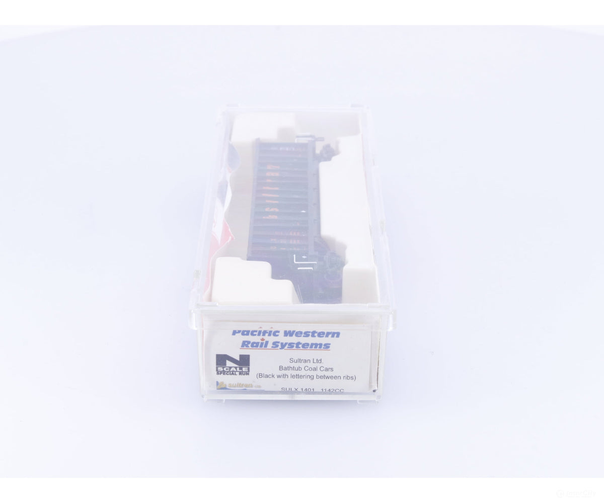 Pacific Western Rail Systems 1142CC N Bathtub Coal Car Sultran (SULX) 1401 - Freight Cars