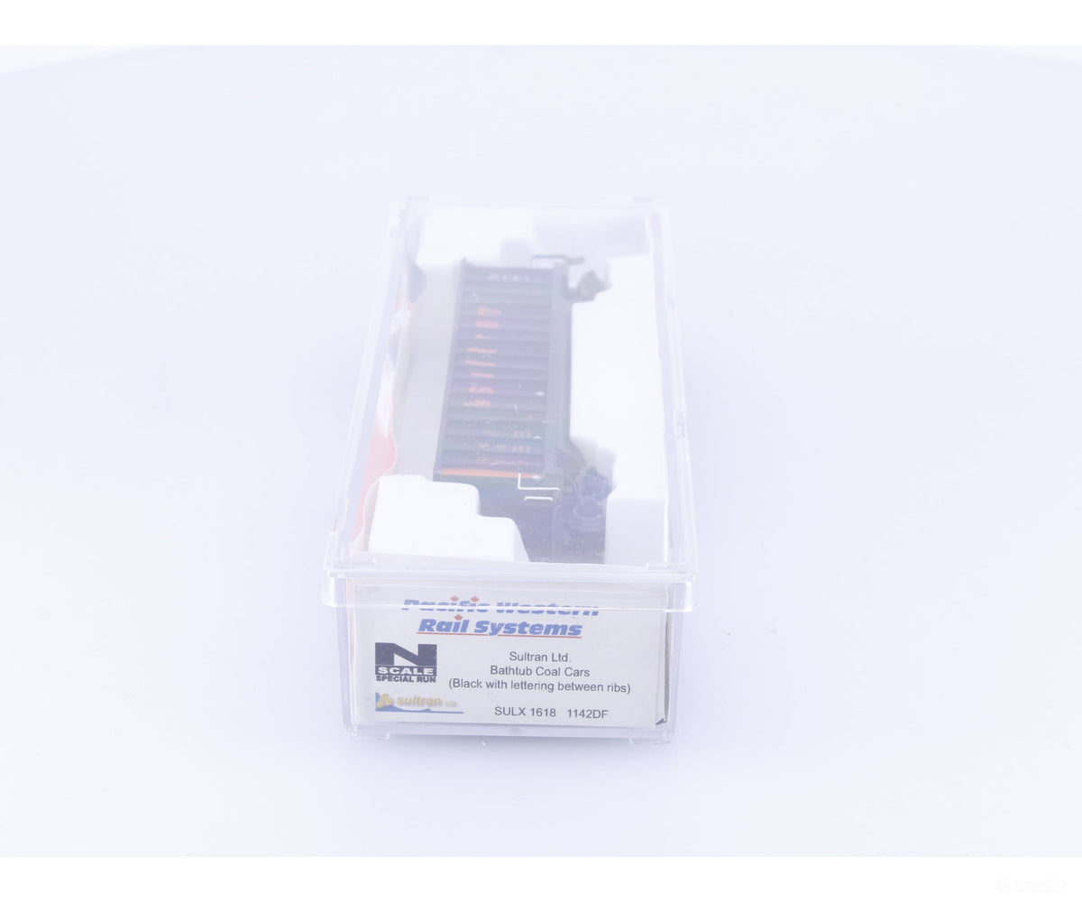 Pacific Western Rail Systems 1142DF N Bathtub Coal Car Sultran (SULX) 1618 - Freight Cars