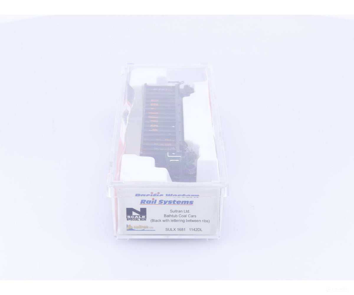 Pacific Western Rail Systems 1142DL N Bathtub Coal Car Sultran (SULX) 1681 - Freight Cars