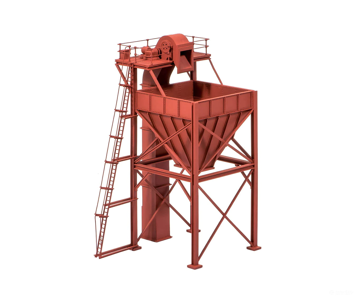 Peco 547 Hopper-Style Steel Coaling Tower - Kit 4-9/16 X 3-5/8 11.6 9.2Cm Structures