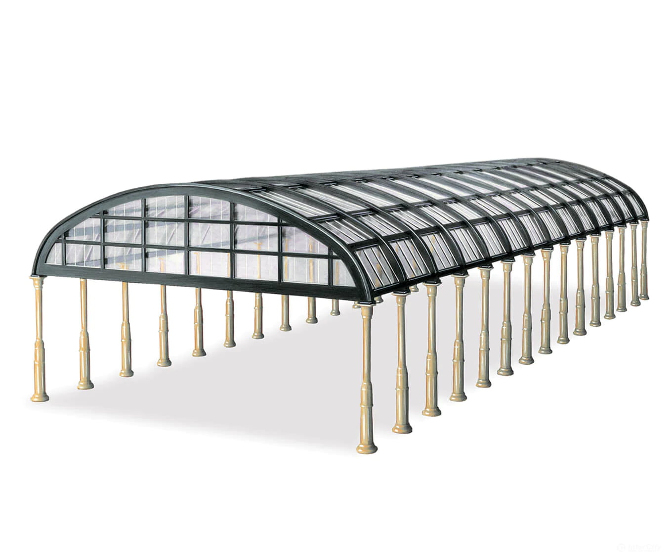 Peco Lk20X Rounded Glass Trainshed Overall Roof - Kit 20 X 7-1/2 50.8 19.1Cm Structures