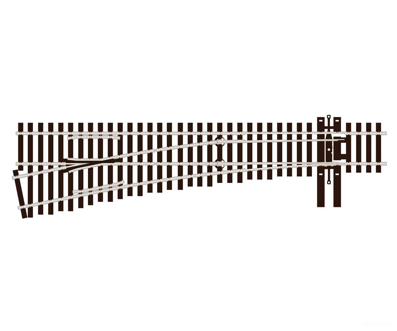Peco Ho Sle8352 Streamline Code 83 #5 Electrofrog Turnout - Nickel Silver -- Left Hand Track &