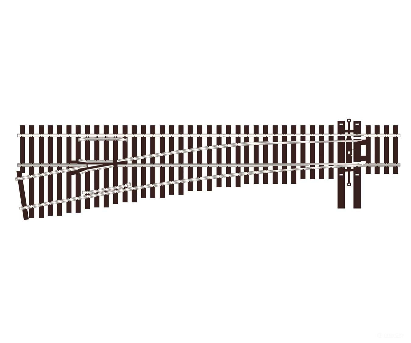 Peco Ho Slu8362 North American-Style Code 83 #6 Turnout - Streamline -- Left Hand Unifrog Track &