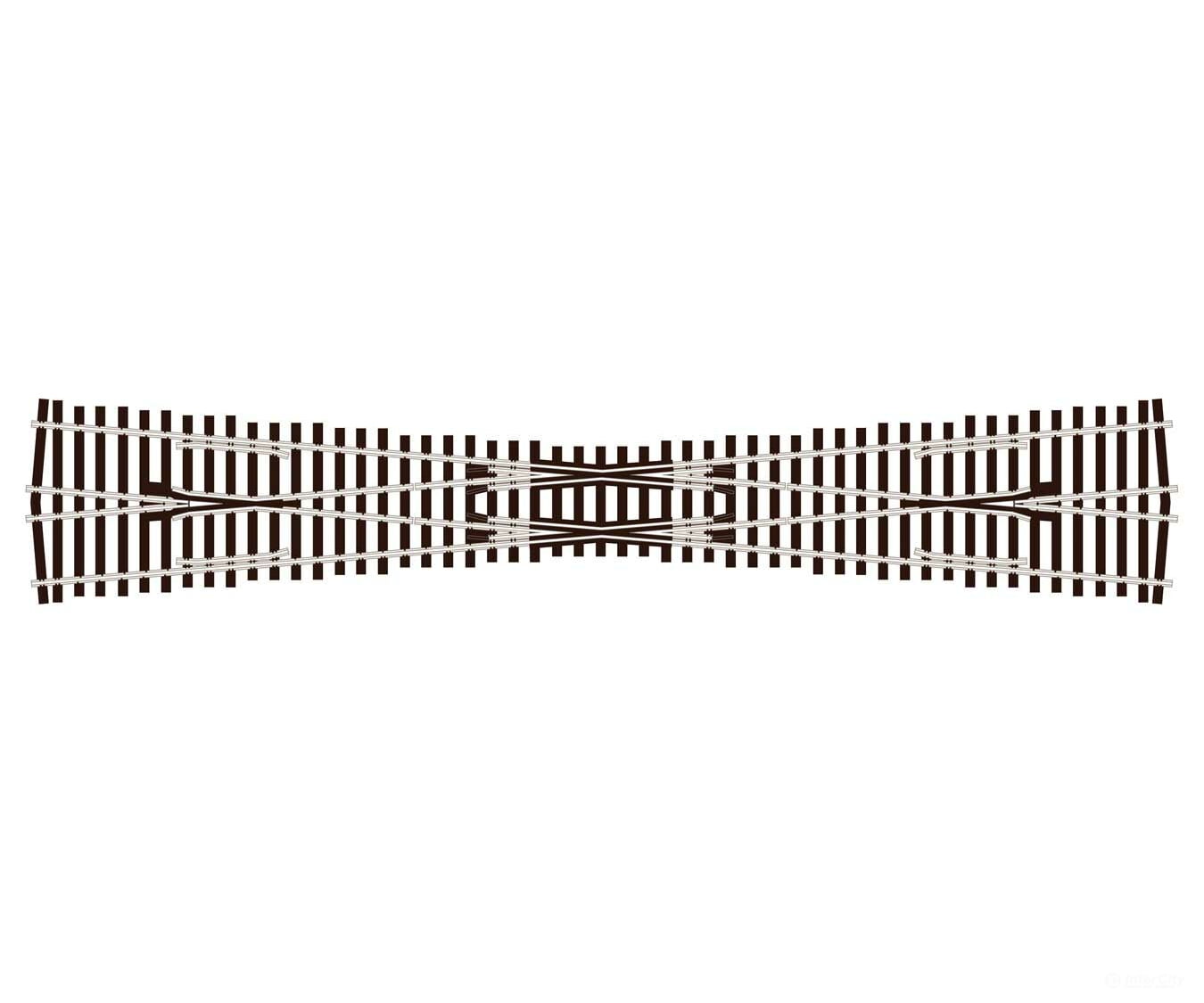 Peco Slu8364 Streamline Code 83 #6 Unifrog Diamond Crossing - Nickel Silver Track & Turnouts