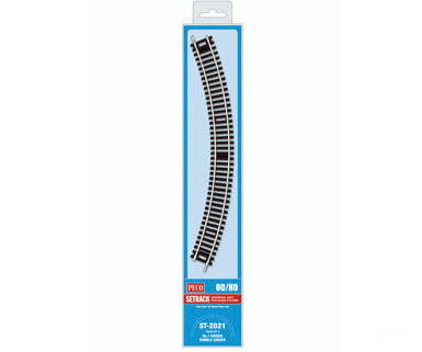 Peco St2021 Code 100 Nickel Silver Double 45 Degree Curved Section - Setrack 14-5/8 37.1Cm (1St)