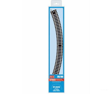 Peco St2026 Code 100 Nickel Silver Double 45 Degree Curved Section - Setrack 17-1/4 43.8Cm (2Nd)