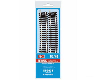 Peco St2038 Code 100 Nickel Silver Special 11-1/2 Degree Curve - Setrack 33-27/32 85.96Cm Radius