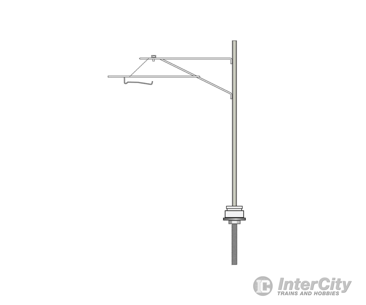 Peco Lc110 Catenary System Mast - With Registration Arm Track & Turnouts