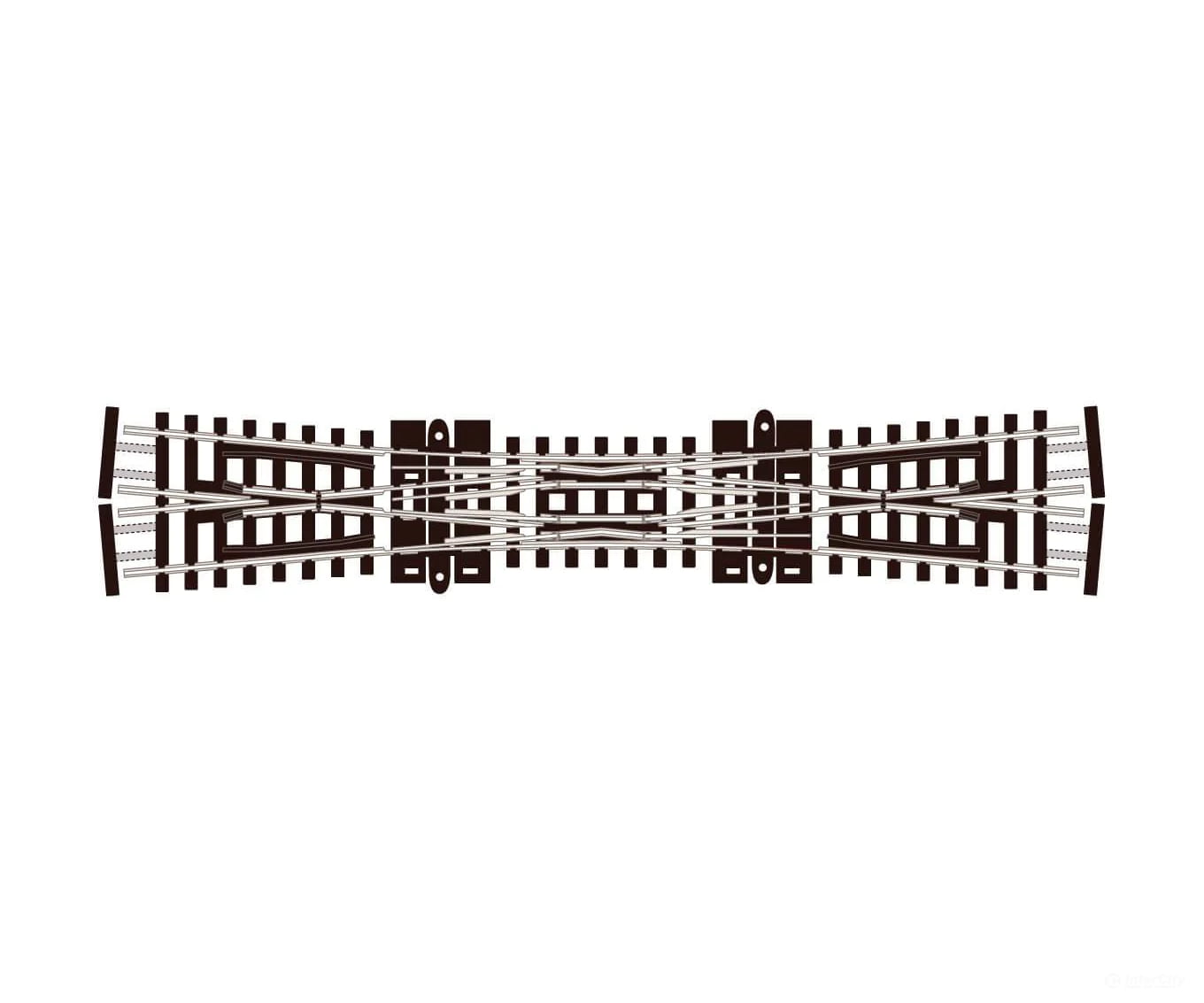Peco N SL390F Code 55 Track - Double-Slip Turnout 10-Degree Crossing Angle - Track & Turnouts