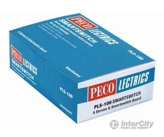 Peco Pls100 Smartswitch(Tm) Complete Set - Programming Board And 4 Each: Servos Toggle Switches