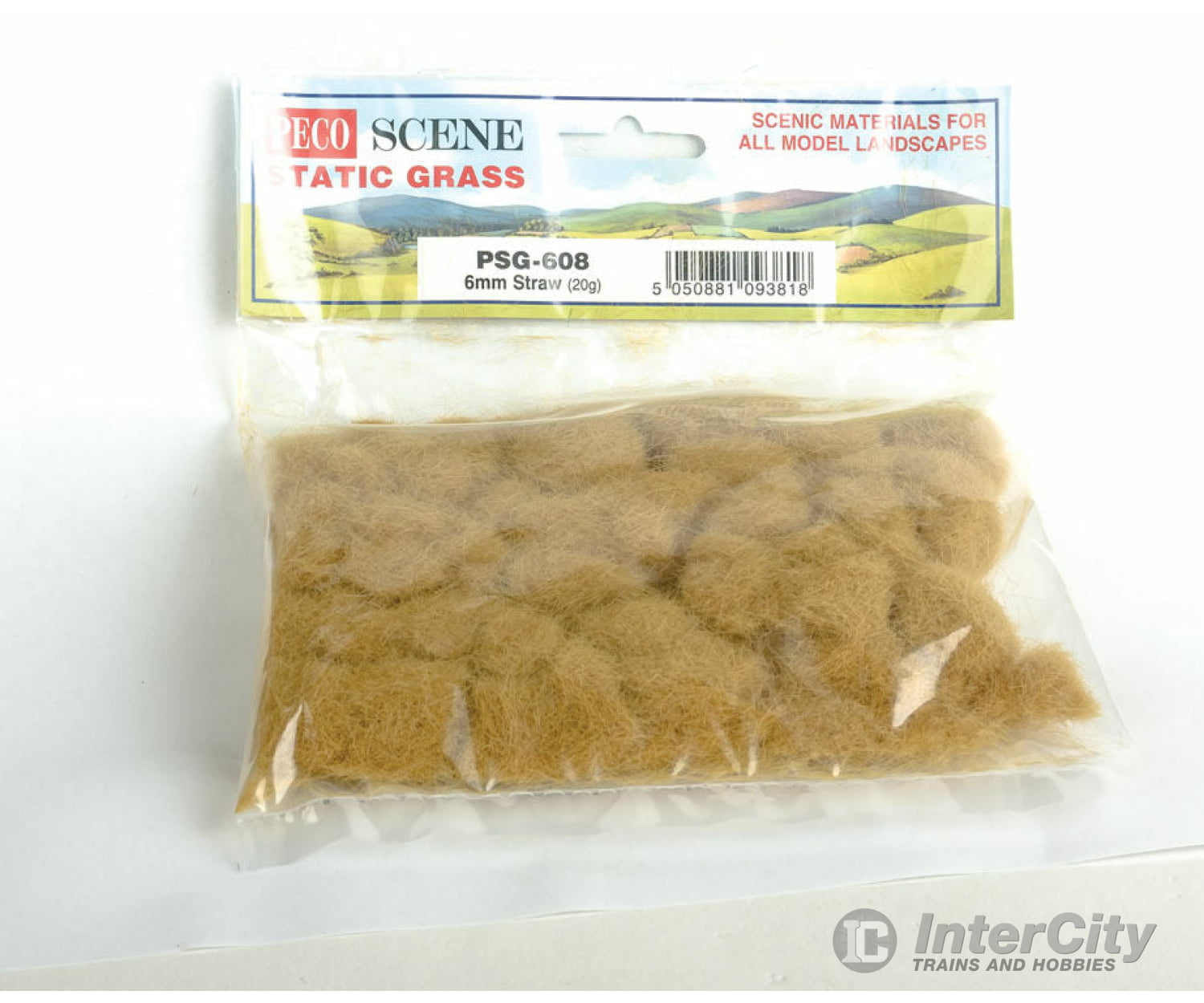 Peco Psg608 Static Grass 1/4 6Mm - Straw .7Oz 20G Other Scenery